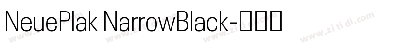 NeuePlak NarrowBlack字体转换